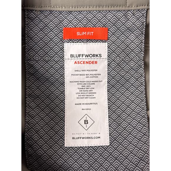 New Bluffworks Pants 32 x 32 Mens Ascender 5 Pocket Green - Picture 7 of 7